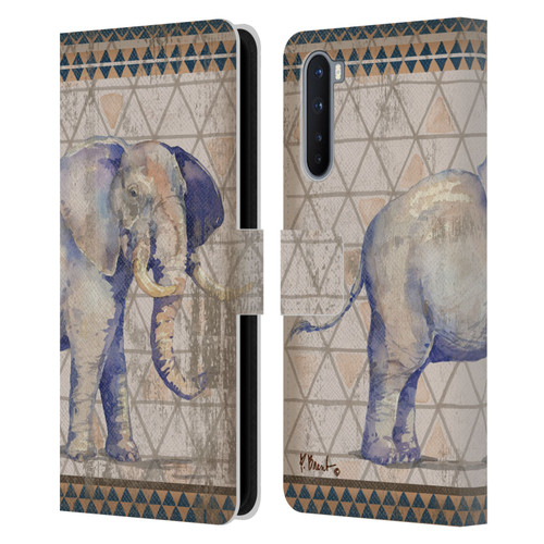 Paul Brent Animals Tribal Elephant Leather Book Wallet Case Cover For OnePlus Nord 5G