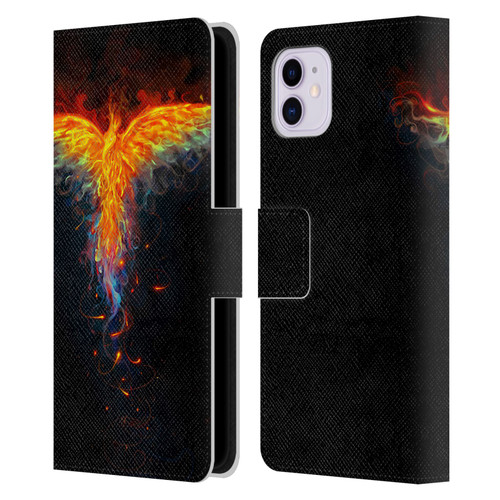 Christos Karapanos Phoenix 2 Bird 3 Leather Book Wallet Case Cover For Apple iPhone 11