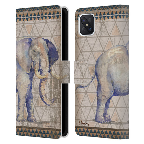 Paul Brent Animals Tribal Elephant Leather Book Wallet Case Cover For OPPO Reno4 Z 5G