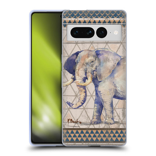 Paul Brent Animals Tribal Elephant Soft Gel Case for Google Pixel 7 Pro