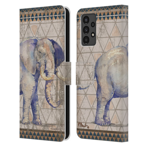 Paul Brent Animals Tribal Elephant Leather Book Wallet Case Cover For Samsung Galaxy A13 (2022)