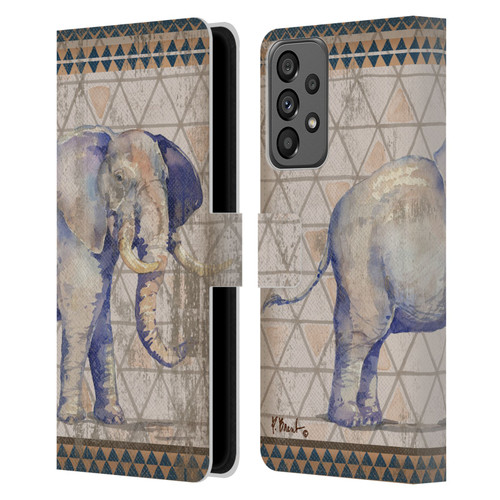 Paul Brent Animals Tribal Elephant Leather Book Wallet Case Cover For Samsung Galaxy A73 5G (2022)