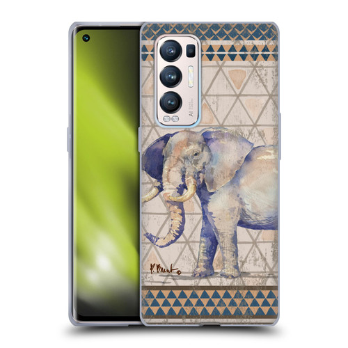 Paul Brent Animals Tribal Elephant Soft Gel Case for OPPO Find X3 Neo / Reno5 Pro+ 5G