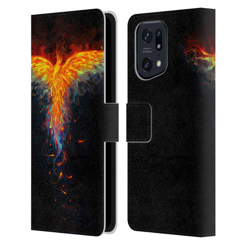 Christos Karapanos Phoenix 2 Bird 3 Leather Book Wallet Case Cover For OPPO Find X5 Pro
