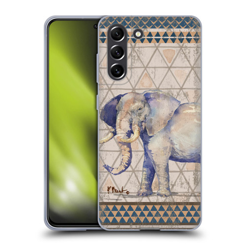 Paul Brent Animals Tribal Elephant Soft Gel Case for Samsung Galaxy S21 FE 5G