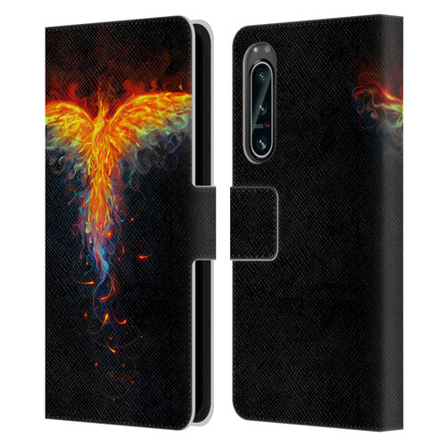 Christos Karapanos Phoenix 2 Bird 3 Leather Book Wallet Case Cover For Sony Xperia 5 IV