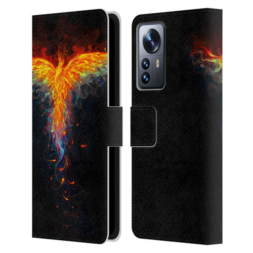 Christos Karapanos Phoenix 2 Bird 3 Leather Book Wallet Case Cover For Xiaomi 12 Pro