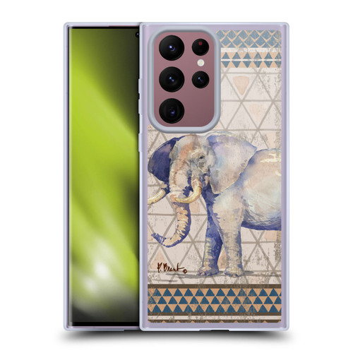 Paul Brent Animals Tribal Elephant Soft Gel Case for Samsung Galaxy S22 Ultra 5G