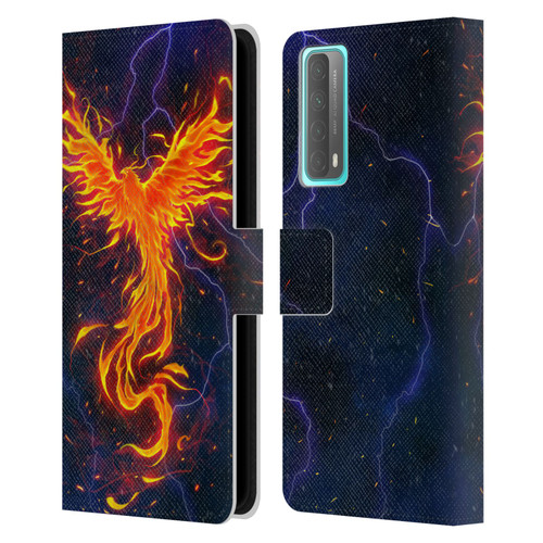 Christos Karapanos Phoenix 3 Rage Leather Book Wallet Case Cover For Huawei P Smart (2021)
