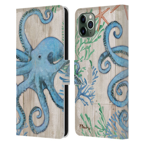 Paul Brent Coastal Sealife Leather Book Wallet Case Cover For Apple iPhone 11 Pro Max