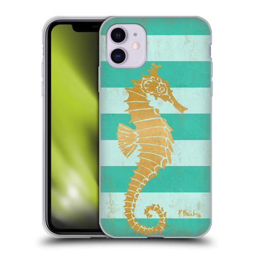 Paul Brent Coastal Gold Seahorse Soft Gel Case for Apple iPhone 11