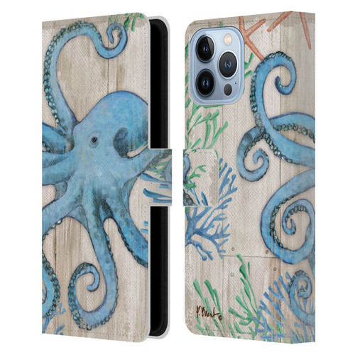 Paul Brent Coastal Sealife Leather Book Wallet Case Cover For Apple iPhone 13 Pro Max