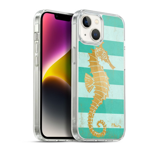 Paul Brent Coastal Gold Seahorse Soft Gel Case for Apple iPhone 14