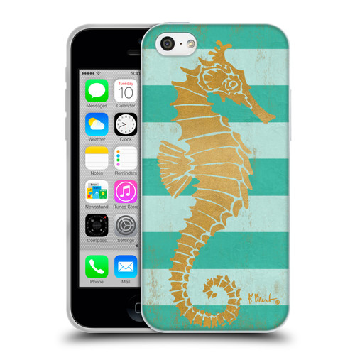 Paul Brent Coastal Gold Seahorse Soft Gel Case for Apple iPhone 5c