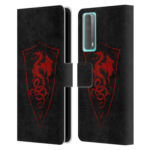 Christos Karapanos Shield Dragon Leather Book Wallet Case Cover For Huawei P Smart (2021)