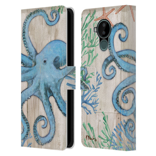 Paul Brent Coastal Sealife Leather Book Wallet Case Cover For Nokia C30