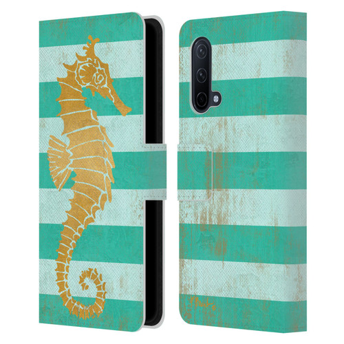 Paul Brent Coastal Gold Seahorse Leather Book Wallet Case Cover For OnePlus Nord CE 5G