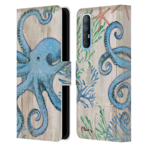 Paul Brent Coastal Sealife Leather Book Wallet Case Cover For OPPO Find X2 Neo 5G