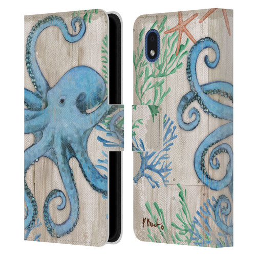 Paul Brent Coastal Sealife Leather Book Wallet Case Cover For Samsung Galaxy A01 Core (2020)