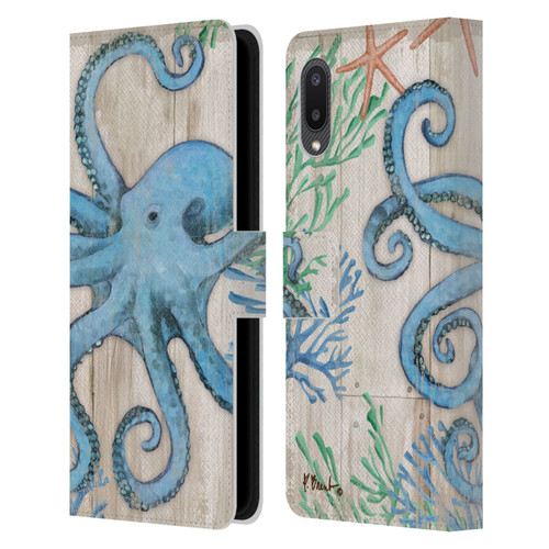 Paul Brent Coastal Sealife Leather Book Wallet Case Cover For Samsung Galaxy A02/M02 (2021)