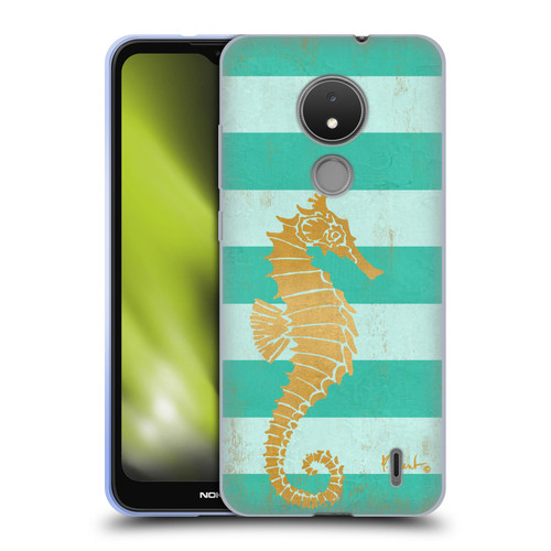 Paul Brent Coastal Gold Seahorse Soft Gel Case for Nokia C21