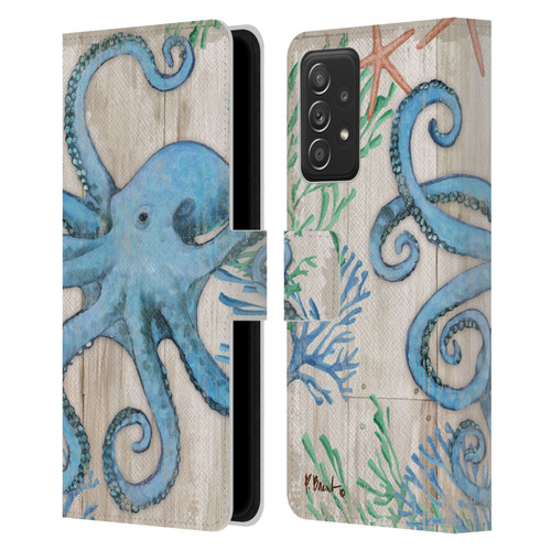 Paul Brent Coastal Sealife Leather Book Wallet Case Cover For Samsung Galaxy A52 / A52s / 5G (2021)