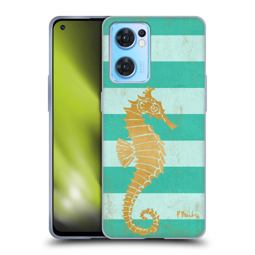 Paul Brent Coastal Gold Seahorse Soft Gel Case for OPPO Reno7 5G / Find X5 Lite