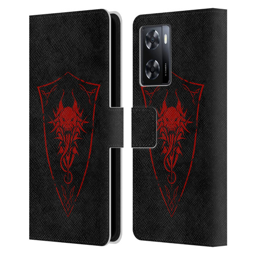 Christos Karapanos Shield Demon Leather Book Wallet Case Cover For OPPO A57s