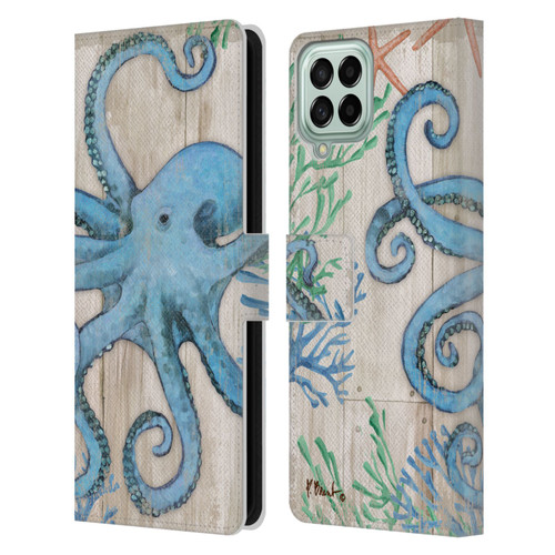 Paul Brent Coastal Sealife Leather Book Wallet Case Cover For Samsung Galaxy M53 (2022)