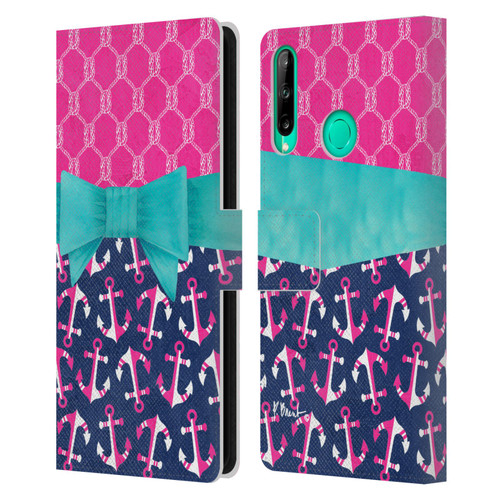 Paul Brent Nautical Bow Leather Book Wallet Case Cover For Huawei P40 lite E