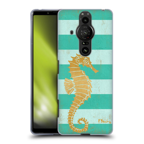 Paul Brent Coastal Gold Seahorse Soft Gel Case for Sony Xperia Pro-I