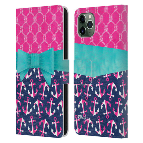 Paul Brent Nautical Bow Leather Book Wallet Case Cover For Apple iPhone 11 Pro Max