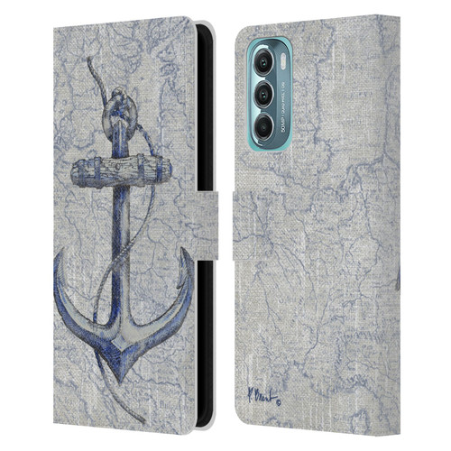 Paul Brent Nautical Vintage Anchor Leather Book Wallet Case Cover For Motorola Moto G Stylus 5G (2022)