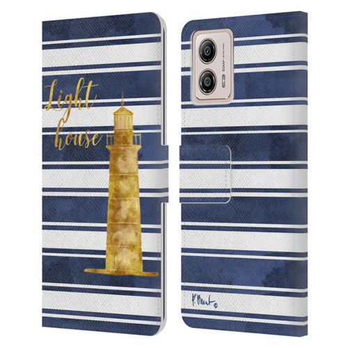 Paul Brent Nautical Lighthouse Leather Book Wallet Case Cover For Motorola Moto G53 5G