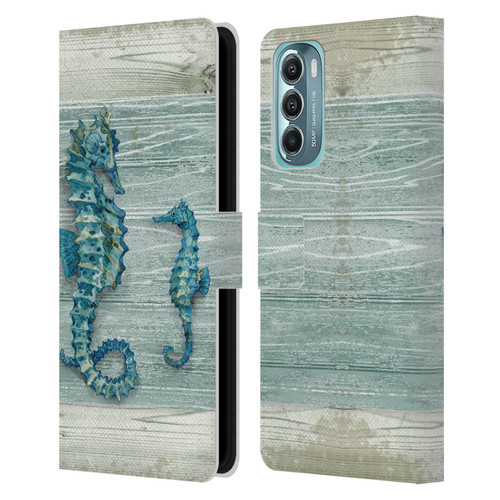 Paul Brent Sea Creatures Seahorse Leather Book Wallet Case Cover For Motorola Moto G Stylus 5G (2022)