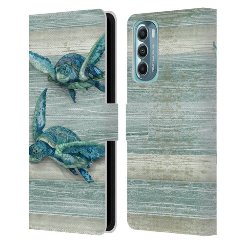 Paul Brent Sea Creatures Turtle Leather Book Wallet Case Cover For Motorola Moto G Stylus 5G (2022)