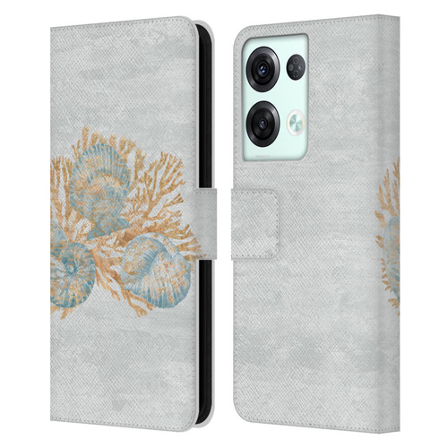 Paul Brent Sea Creatures Shells Leather Book Wallet Case Cover For OPPO Reno8 Pro
