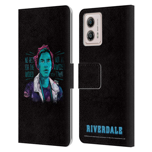 Riverdale Art Jughead Jones Leather Book Wallet Case Cover For Motorola Moto G53 5G