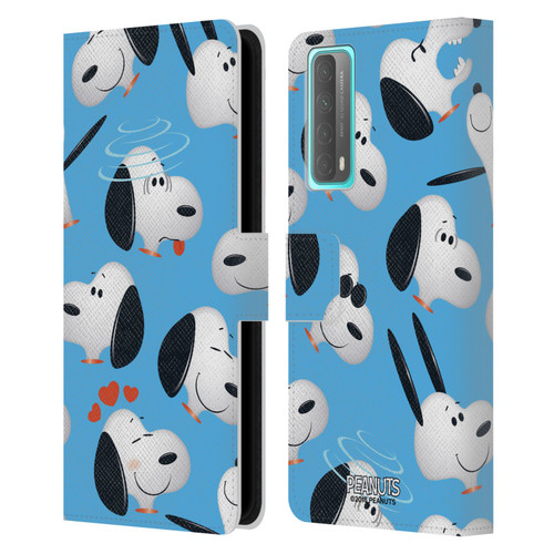 Peanuts Character Patterns Snoopy Leather Book Wallet Case Cover For Huawei P Smart (2021)