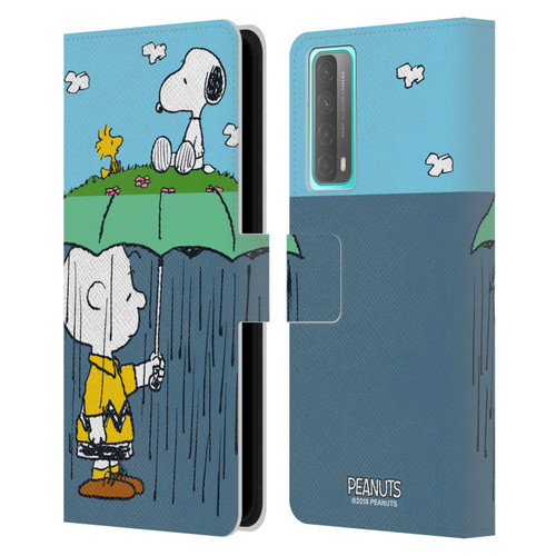 Peanuts Halfs And Laughs Charlie, Snoppy & Woodstock Leather Book Wallet Case Cover For Huawei P Smart (2021)