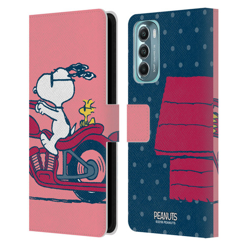 Peanuts Halfs And Laughs Snoopy & Woodstock Leather Book Wallet Case Cover For Motorola Moto G Stylus 5G (2022)