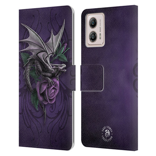 Anne Stokes Dragons 3 Beauty 2 Leather Book Wallet Case Cover For Motorola Moto G53 5G