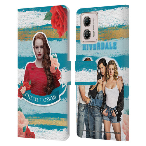 Riverdale Graphics Cheryl Blossom Leather Book Wallet Case Cover For Motorola Moto G53 5G