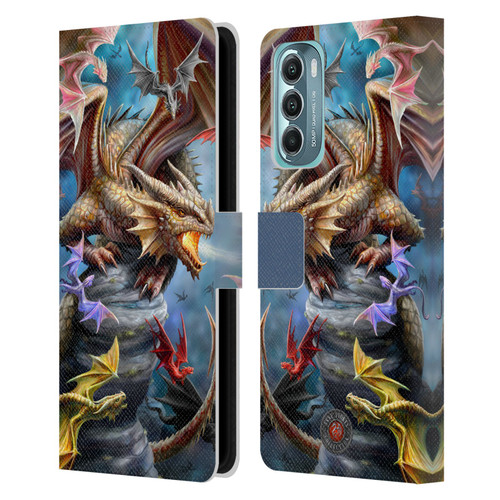 Anne Stokes Dragons 4 Clan Leather Book Wallet Case Cover For Motorola Moto G Stylus 5G (2022)