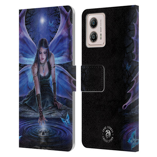 Anne Stokes Fairies Immortal Flight Leather Book Wallet Case Cover For Motorola Moto G53 5G