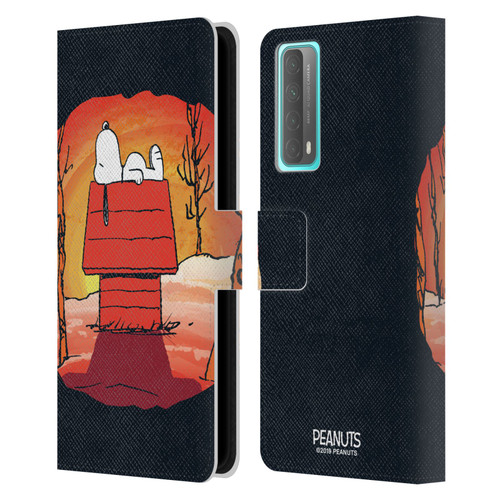 Peanuts Spooktacular Snoopy Leather Book Wallet Case Cover For Huawei P Smart (2021)