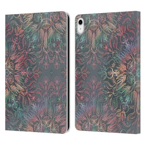 Micklyn Le Feuvre Floral Patterns Winter Sunset Mandala Leather Book Wallet Case Cover For Apple iPad 10.9 (2022)