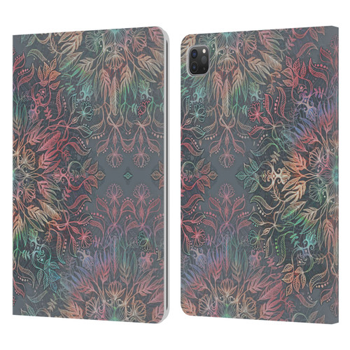 Micklyn Le Feuvre Floral Patterns Winter Sunset Mandala Leather Book Wallet Case Cover For Apple iPad Pro 11 2020 / 2021 / 2022