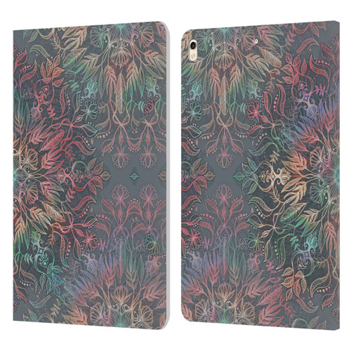 Micklyn Le Feuvre Floral Patterns Winter Sunset Mandala Leather Book Wallet Case Cover For Apple iPad Pro 10.5 (2017)
