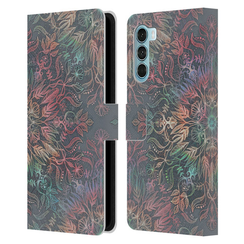 Micklyn Le Feuvre Floral Patterns Winter Sunset Mandala Leather Book Wallet Case Cover For Motorola Edge S30 / Moto G200 5G